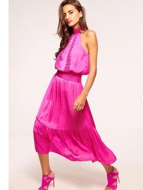 Ramy Brook Elpin Pink Sleeveless Maxi Dress